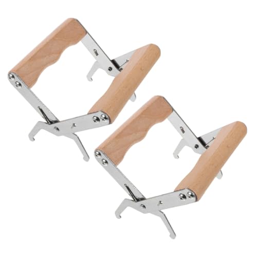 YARNOW 2pcs Beehive Frame Gripper Tool Steel Beekeeping Equipment with Frame Lifter Clamp for Hive Inspection and Honey Harvesting
