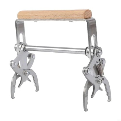 2pcs Stainless Steel Frame Gripper with Smooth Wooden Handle for Beekeeping Equipment