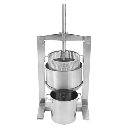 Hydraulic Fruit Wine Press 5.3 Gallon Manual Juice Maker 100% Nature Juice Making Apple Grape Berry Vegetables Crusher Cider Wine Making Press Machine - color: 5.3 Gallon