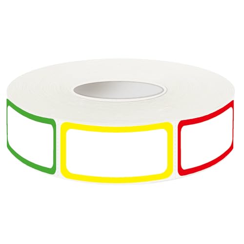 500PCS Removable Labels Colored Removable Freezer Labels Water Oil Resistant with Perforation Line for Food Containers Jars Pantry Organization (Each Measures 1x 2 inch) - color: Multicolor, size: 1 x 2 Inch