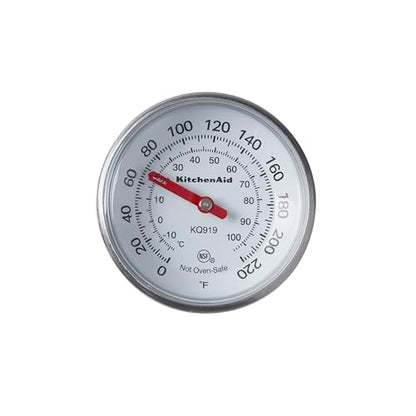 KitchenAid KQ919 Analog Instant Read Food and Meat Thermometer with 1.75-inch Dial, Recalibration Feature, Black Storage Sleeve - color: Black, size: 1.75 Inch