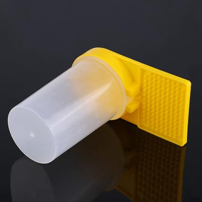 Bee Water Feeder for Beehive Entrance Transparent Yellow Plastic Drinking Bowl for Bees Durable Lightweight Feeder for Spring Build Up and Summer Hydration