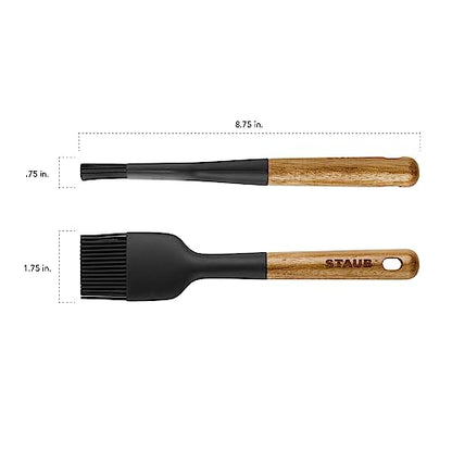 Staub Silicone with Wood Handle Cooking Utensil, Pastry Brush
