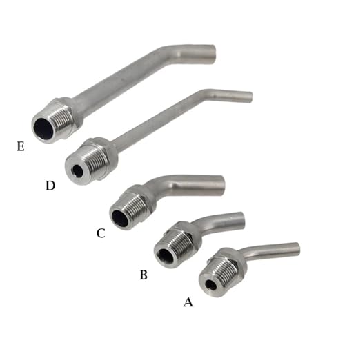 Wine Making- Home Brewing Stainless Steel Pickup Tube 1/2" Male NPT 3/8" 1/2" 5/8" OD Tube Homebrew BK HLT Keg/Kettle Dip Tube Whirlpool Arm Wine Accessories(C)