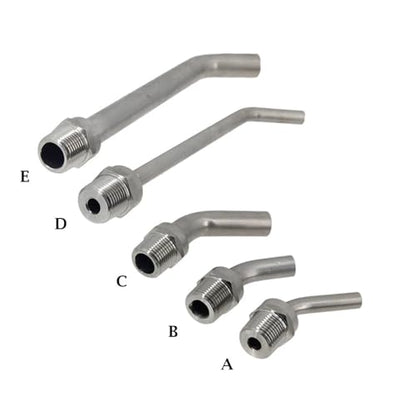 Wine Making- Home Brewing Stainless Steel Pickup Tube 1/2" Male NPT 3/8" 1/2" 5/8" OD Tube Homebrew BK HLT Keg/Kettle Dip Tube Whirlpool Arm Wine Accessories(C)