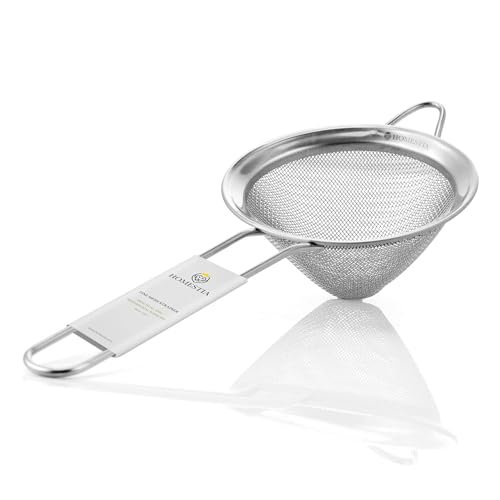 Homestia 3.3" Fine Mesh Strainer for Kitchen, 304 Stainless Steel Cocktail Sieve Sifters For Food, Liquid Drink Strainers Cup for Tea, Rice, Oil, Noodles, Fruits, Vegetables (Silver) - color: Silver, size: 1PC