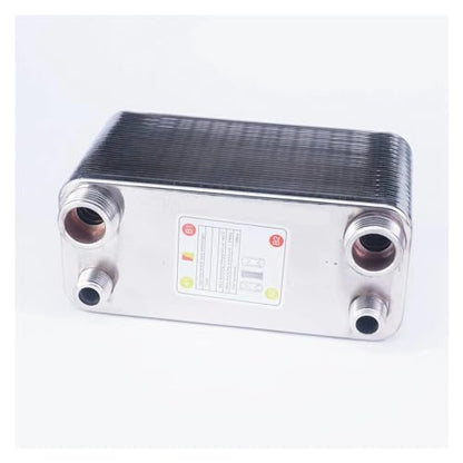Heat Exchanger,38 Plates Heat Exchanger Beer Wort Chiller Cooler Stainless Steel for Homebrew Cooling