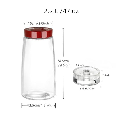 2.2 Liter Fermentation Jar, Fermenting Kit with Venting Valve Airlock and Fermenting Weight, Pickle Jar, Wide Mouth Glass Jar for Pickles, Kimchi, Sauerkraut, Mead, Kombucha, Sourdough - size: 2.2L