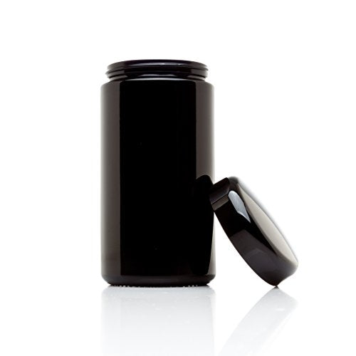 Infinity Jars, 500 ML (17 fl oz) Pack 3, Premium Airtight Ultraviolet Glass Jar Smell Proof, Antistatic, Light Blocking Container for Herbs, Coffee, Tea & Spices Durable, Travel-Friendly Storage