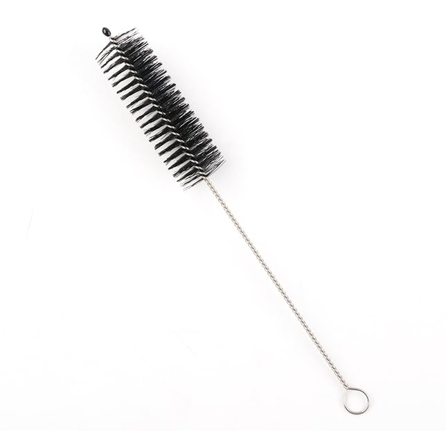 16 Pieces Bottle Brush Set, Nylon Bottle Brush with Flexible Stainless Steel Handle, Small and Long Handle Brush for Washing Narrow Neck Bottle, Straw, Pipes, Cup, Tube, Sink (Black) - color: Black