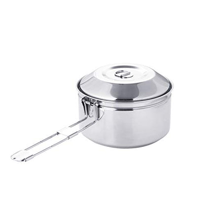 Fire-Maple Antarcti 1.0 Liter Stainless Steel Camping Bowls with Locking Lid, Camping Cook Pot Folding Handle - size: 1.1 Quarts camping bowl