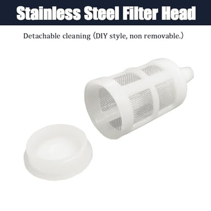 YUEWO Siphon Tube Pipe Hose Portable USB Electric Auto-Siphon Filter Plastic Soft Hose Kit with Pump No Mess Leak 1.2L/min for Home Brew Wine Beer Making