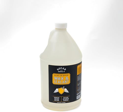 Socar Best-in-Show Car Wax and Sealant, UV Protectant. Hybrid Ceramic, Professionnal Grade for Cars, SUV, Trucks, RV, Motorcycles, Boats (1 Gallon (128 fl. oz.)) - size: 128 Fl Oz (Pack of 1)