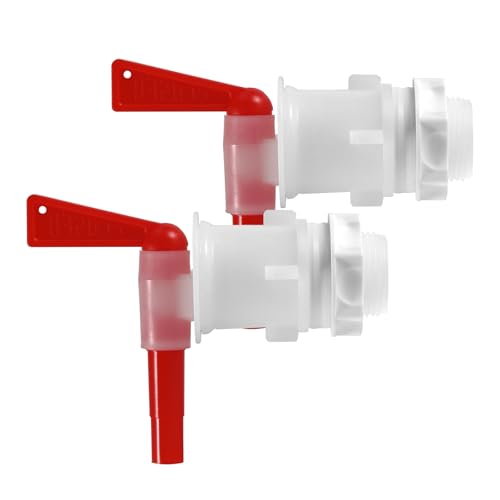 Plastic Bottling Bucket Spigot, 2PCS Beer Faucet Tap Plastic Spigot for 5 Gallon Bucket, Food Grade Fermentation Spigot for Homebrewing Picnic Beverages Party - color: Red, size: 2PCS