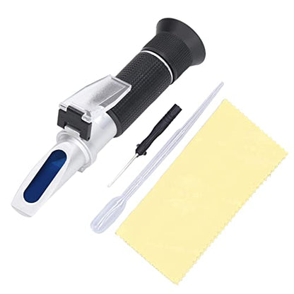 Refractometer for Beer and Wine Brewing Portable Sugar Refractometer with ATC, Brix Measurement Tool for Homebrewing, Winemaking, and Fermentation