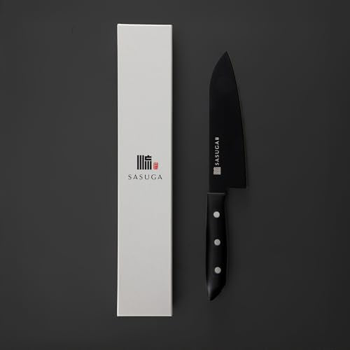 SASUGA Lightweigth Japanese Santoku Chef’s Knife 170mm – Made in Japan | Molybdenum-Vanadium Stainless Steel | Razor-Sharp, Rust-Resistant Blade for Meat, Fish & Vegetables - color: Santoku