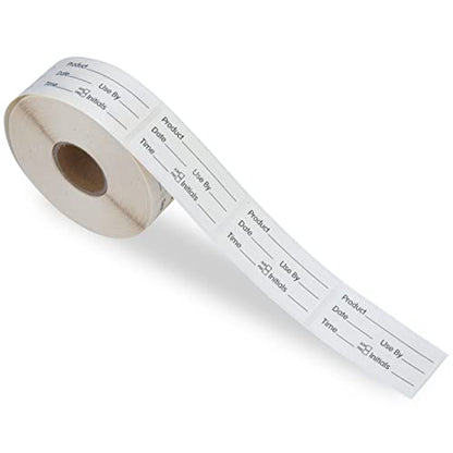 L LIKED 500 Stickers Use by 1 x 2 Inch Dissolvable Food Storage Labels for Containers - color: Black