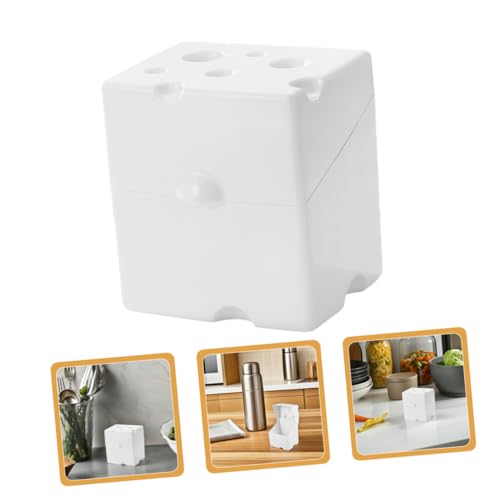 Sewroro Cheese Storage Box with Flip Lid 1pcs White Abs Plastic Airtight Cheese Container for Refrigerator Fresh-keeping