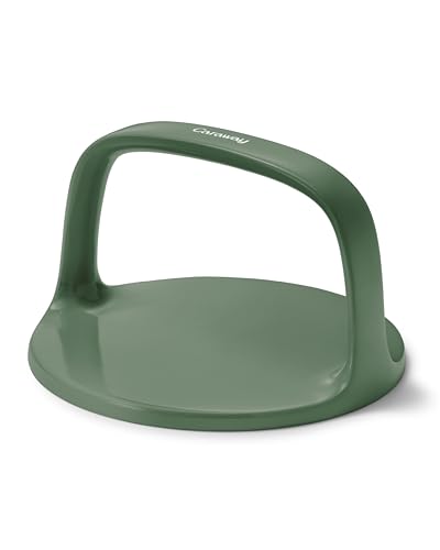 Caraway Grill Press with Handle - 100% Stainless Steel Body - Safe for Use with Pans and Grills - Ideal for Meat, Salmon, Tofu, Veggies - Sage - color: Sage