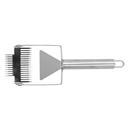 Qiilu Honey Scraper Tool Uncapping Fork Double Head Honey Cutting Fork Beekeeping Equipment for Beekeepers (Stainless Steel Handle Double Ended)