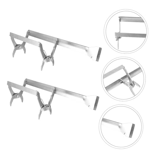 2pcs Beekeeping Frame Lifter Tool with Metal Hive Frame Grip and Scraper for Honey Harvesting and Beehive Inspection