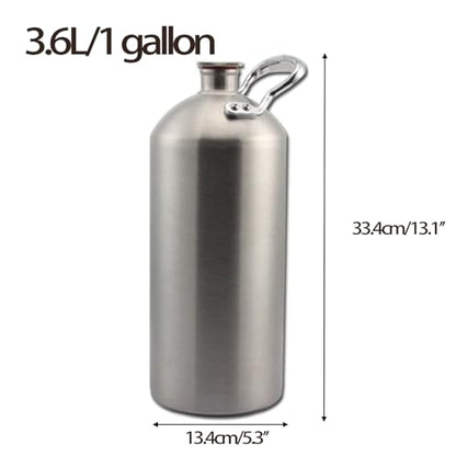 Mini Stainless Steel Beer Keg,Beer Keg,Stainless Steel Beer Barrel with Seal Knob Cover for Home Kitchen Brewing Beer,for Camping Hiking Homebrewing Keep Beverage Fresh,3.6 Liters - size: 3.6 Liters
