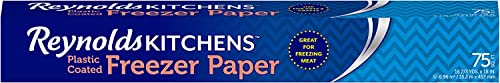 Reynolds Kitchens Plastic Coated Freezer Paper - 75 Square Feet (Pack of 3) - size: 75 Sq Ft (Pack of 3)