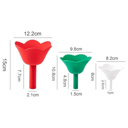 Upgrade Kitchen Funnel Set 3 Pack, Small and Large, Kitchen Gadgets Accessories Silicone Funnels for Filling Water Bottle Liquid Transfer Food Grade (A) - color: A