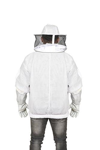 3겹 통기성 양봉 재킷 라운드 베일 양봉 완전 통기성 재킷 라운드 베일 포함 (3XL) - size: 3X-Large