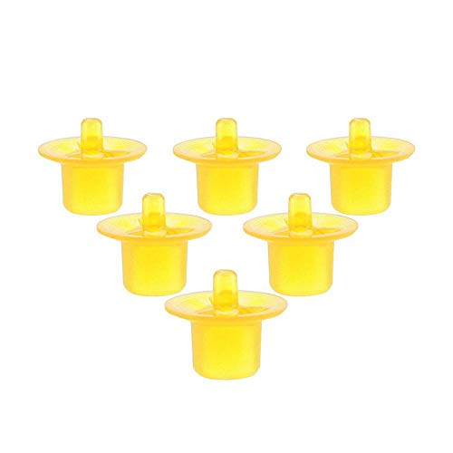 TOPINCN Beekeeping Queen Rearing Cell Cups Plastic Harmless Bee Keeper Equipment Tool Apiculture Supply Hive Frame Accessories 50pcs (Yellow)