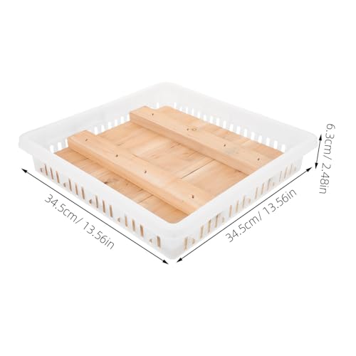 SEWACC Cheese Press Tool for Homemade Cheese and Dairy Products, Beginner Friendly with Precise Pressing, Made of Wood and Plastic, for Household and Small Kitchens,