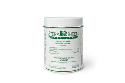 Stera Sheen 4lb Green Label Ice Machine & Ice Maker Cleaner + Sanitizer - Milkstone Remover & Descaler for Scotsman, Soft Serve Equipment, Food-Contact Surface - Restaurant-Grade (1 Pack) - size: 4 LB. Jar (Pack of 1)