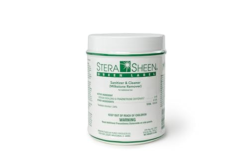 Stera Sheen 4lb Green Label Ice Machine & Ice Maker Cleaner + Sanitizer - Milkstone Remover & Descaler for Scotsman, Soft Serve Equipment, Food-Contact Surface - Restaurant-Grade (1 Pack) - size: 4 LB. Jar (Pack of 1)