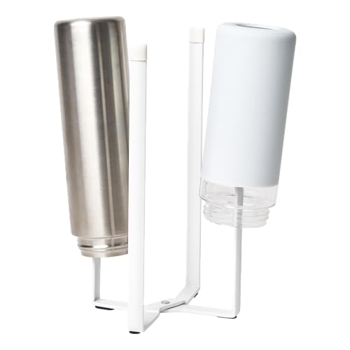 YAMAZAKI Home Tower Kitchen Multi Eco Stand - Multifunctional Plastic Bag Holder Bottle Dryer - Steel - color: White