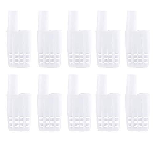 WALFRONT Queen Bee Cages 10pcs Set Plastic Isolator Rearing Cages with Large Opening Secure Clip for Beekeeping Rearing Tools Insectary Box
