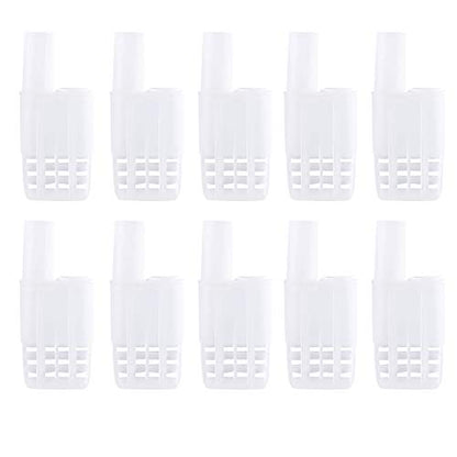 WALFRONT Queen Bee Cages 10pcs Set Plastic Isolator Rearing Cages with Large Opening Secure Clip for Beekeeping Rearing Tools Insectary Box