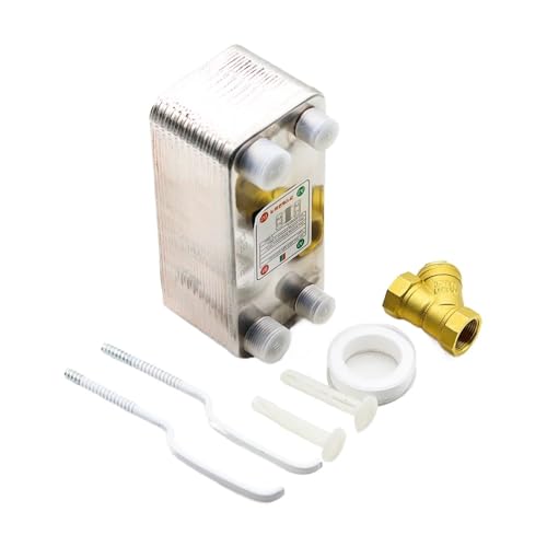 Heat Exchanger, 24 Plate Heat Exchanger Beer Wort Chiller Cooler SUS 304 Stainless Steel For Homebrew Cooling(Same Side) - color: Same Side