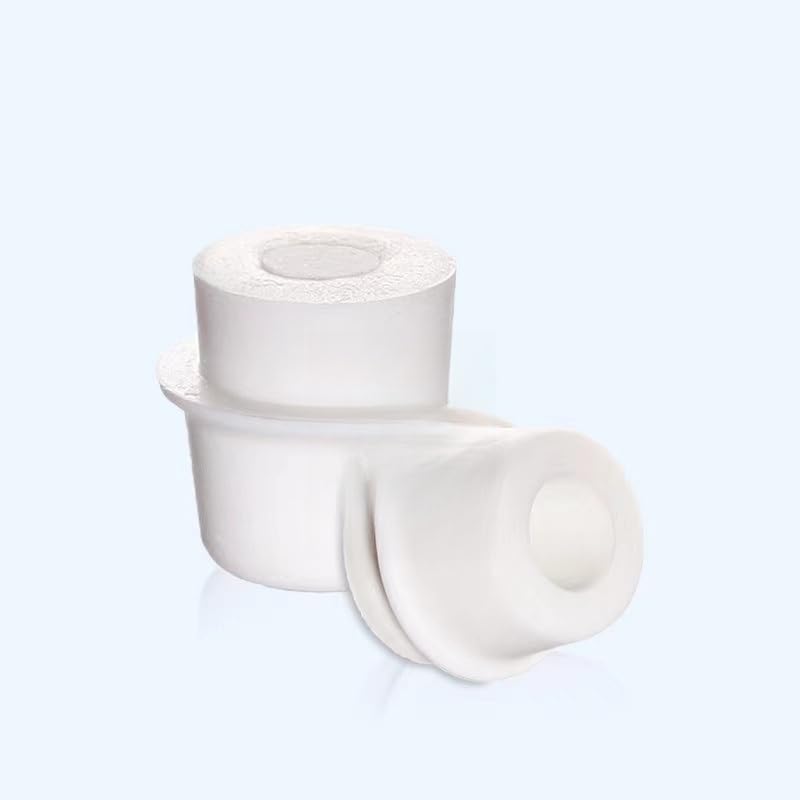 5pcs Laboratory Silicone Bung with Hole Stoppers - Airlock Bubbler for Triangular Flask Plug Stopper(27-31mm) - size: 27-31mm