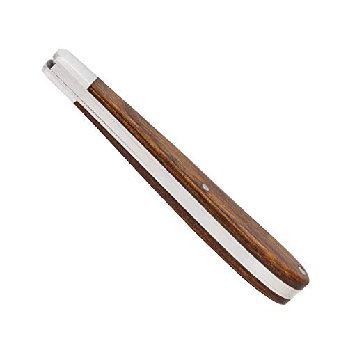 BEAR & SON Heritage Walnut Slimline Pocket Knife 3-7/8" - Slim Clip Point Single Blade Folding Slipjoint Design - 1095 Carbon Steel - Lightweight Everyday Carry Classic Walnut Handle - Made in USA