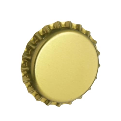 100Pcs/Lot Beer Bottle Crown Caps Oxygen Absorbing Seal Beer Bottle Caps for Home Brewing(Gold) - color: Gold