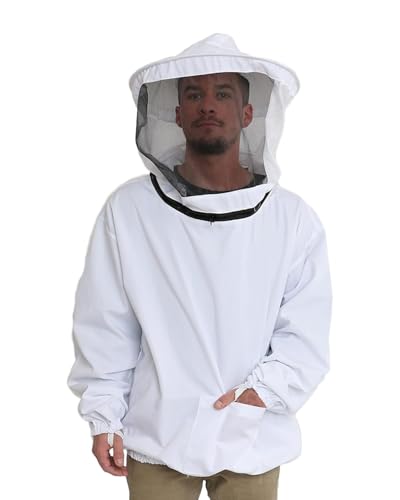– Pullover Smock Jacket with Glove & Removable Veil, Thumb Straps, and Tool Pockets (Medium) - size: Adult Medium - Jacket