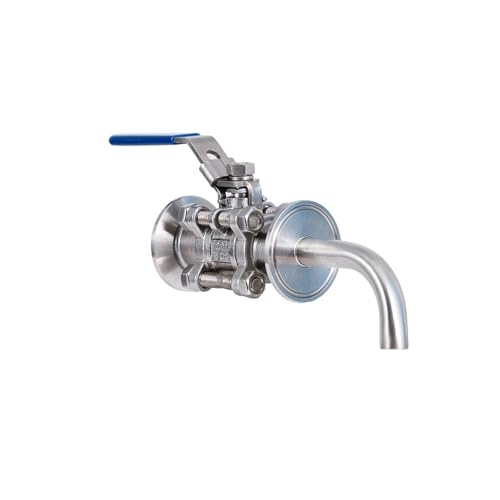 1.5 Inch Tri Clamp Ball Valve Racking Arm Pick-up Tube Homebrew Boil Kettle Conical Fermenter Parts joyful