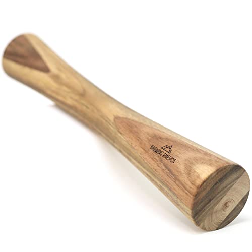 Brewing America Acacia Wood Vegetable Fermentation Tamper - Cabbage Sauerkraut Pounder - Fermenting Food Tool Packer Stomper 12 inches for Mason Jars