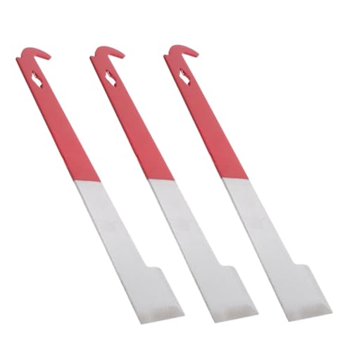 LIOOBO 3pcs Stainless Steel Beekeeping Hive Tool J Shaped Frame Lifter Scraper for Easy Hive Maintenance Essential Equipment for Beekeepers Ergonomic Grip for Effortless Use