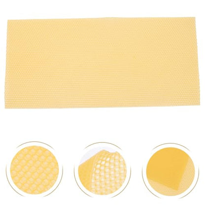 Veemoon 30pcs Beeswax Beehive Foundation Sheets Honeycomb Base for Beekeeping Supplies 41.5×19.5cm Natural Bee Comb Frames for Honey Hive Equipment