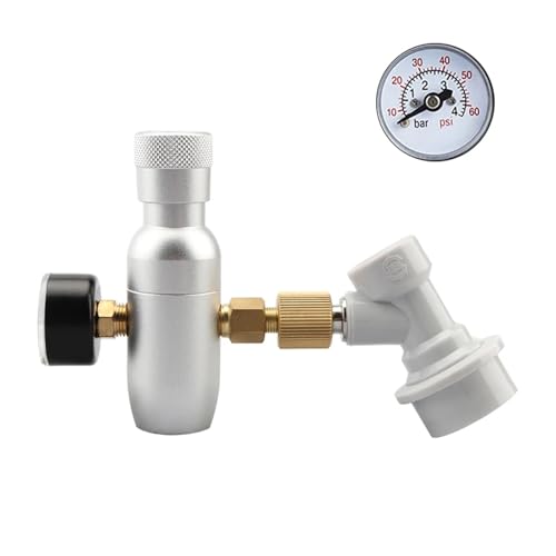 Home Brewing Newest Co2 Charger Kit, 0-60PSI Co2 Regulator Mini Keg Charger with Ball Lock Gas Disconnect Portable for Home Brewing Wine Accessories(Type 1) - color: Type 2