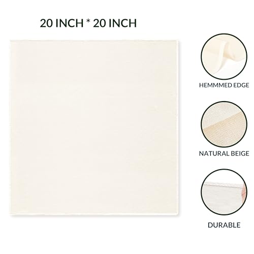6-Pack Beige Cheesecloth, 20x20 Inch Hemmed Cheese Cloth for Straining, Reusable Unbleached Cotton Strainer for Cooking, Baking, Juicing, and Cheese Making (Grade 100) - size: 6 Pack