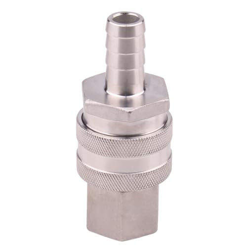 DERNORD Stainless Steel Quick Disconnect Set - Beer Brewing Connector Kit (Barb Female/FPT Male(Pack of 2)) - size: Barb Female/FPT Male