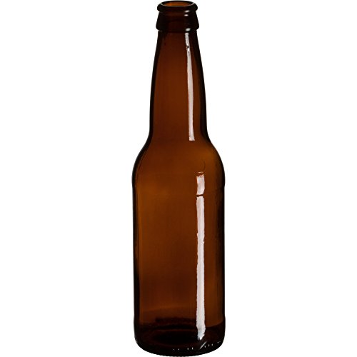 The Cary Company 30WLN2 12 oz. Long Neck Beer Bottle, Pry-Off, Amber (Pack of 24)