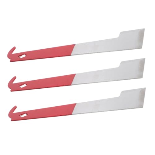3pcs J Shaped Stainless Steel Beekeeping Hive Tool Frame Lifter Scraper for Efficient Hive Maintenance Essential Supplies for Beginner Beekeepers